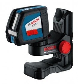 BOSCH GLL 2-50BM PRO LINE LASER WITH HORIZONTAL, VERTICAL AND CROSS LINES WITH WALL MOUNT